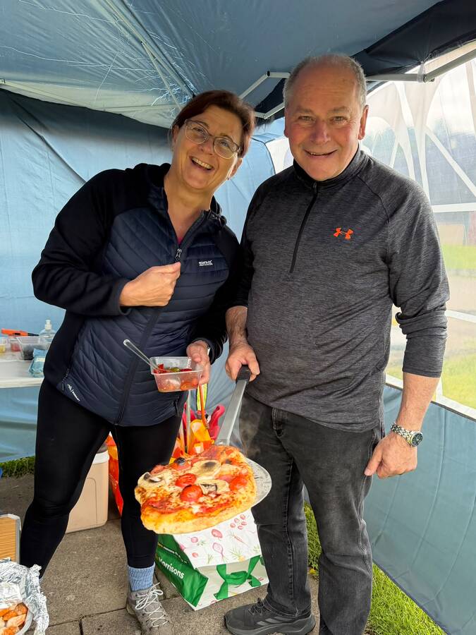 Grahame and Jackie - the pizza team